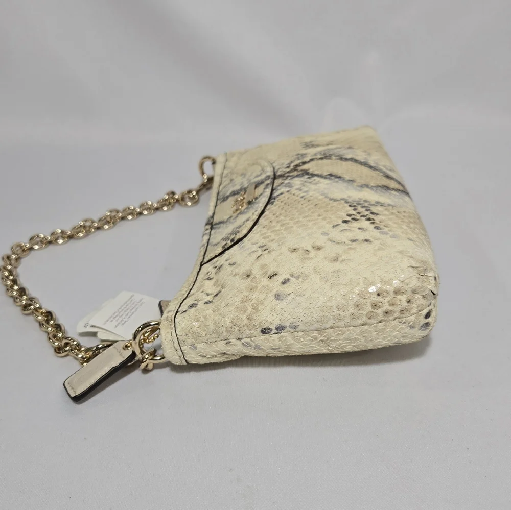 Coach GD/Natural Snake Pattern Leather Small Clutch Purse